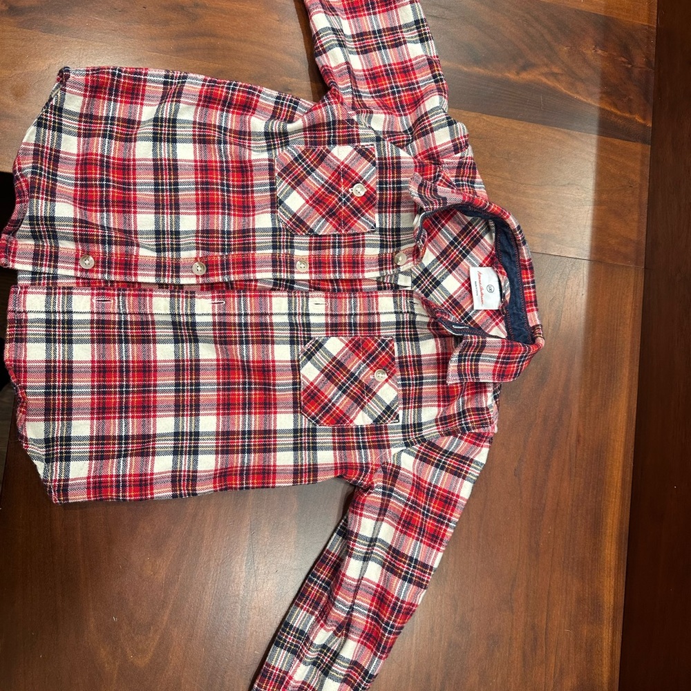 Hanna Andersson Kids Red Plaid Shirt